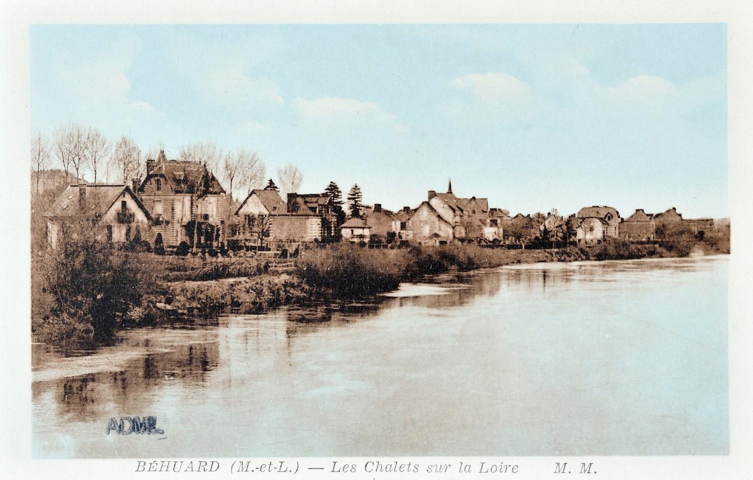 Les chalets de Béhuard vers 1900.