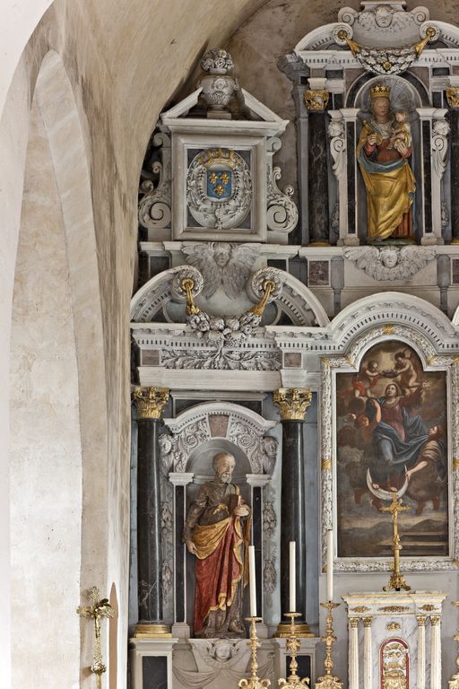 Retable du maître-autel - Église paroissiale et prieurale Notre-Dame, Saulges