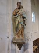 Statues (2) : saint Joseph et le Sacré Cœur de Jésus