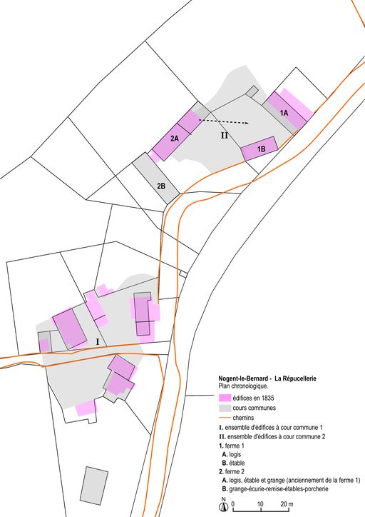 La Répucellerie, ensemble d'édifices à cour commune.