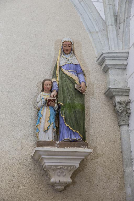 Groupe sculpté : L'Éducation de la Vierge