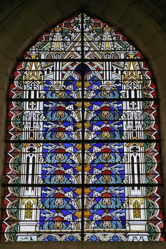 Ensemble de 12 verrières décoratives (baies 101 à 106 et 201 à 206) - Église paroissiale Saint-Nicolas, Craon