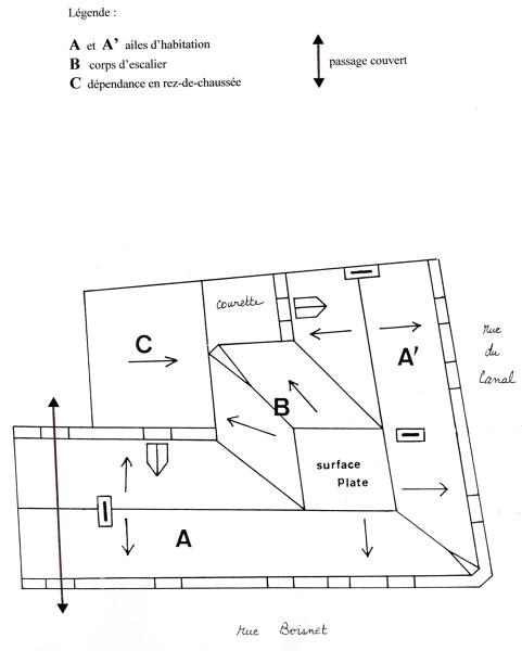 Maison du maître-charpentier Pierre Launay, 19-21 rue Boisnet ; 1 rue du Canal