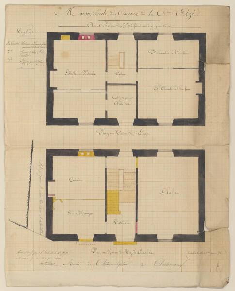 Maison, puis école de garçons et mairie