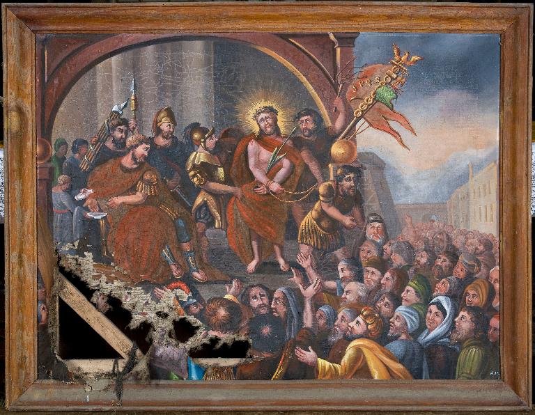 Tableau : procès du Christ - Église paroissiale Notre-Dame-de-l'Assomption, La Rouaudière