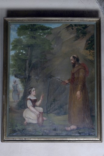 Tableau n ° 2 : saint Céneré et le miracle de la source - Chapelle Saint-Pierre, Saulges