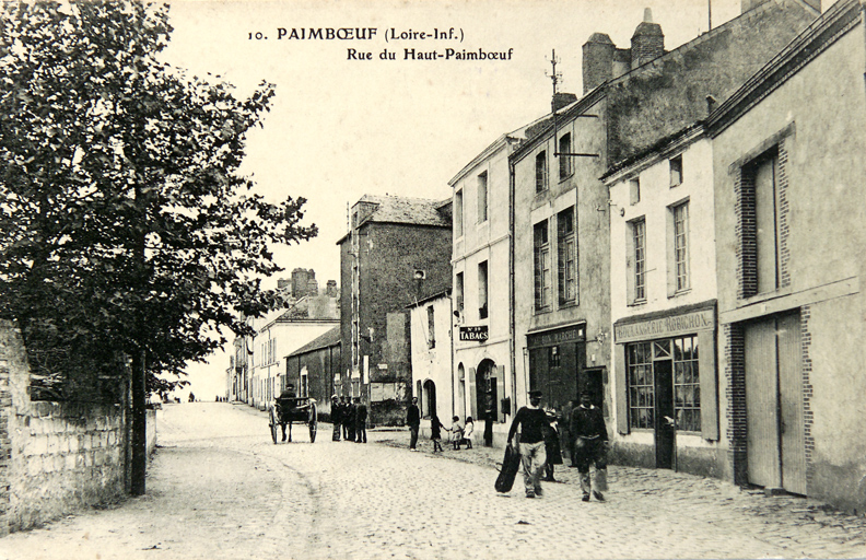 La rue Pitre-Chevalier au début du XXe siècle, de l'aval vers l'amont.