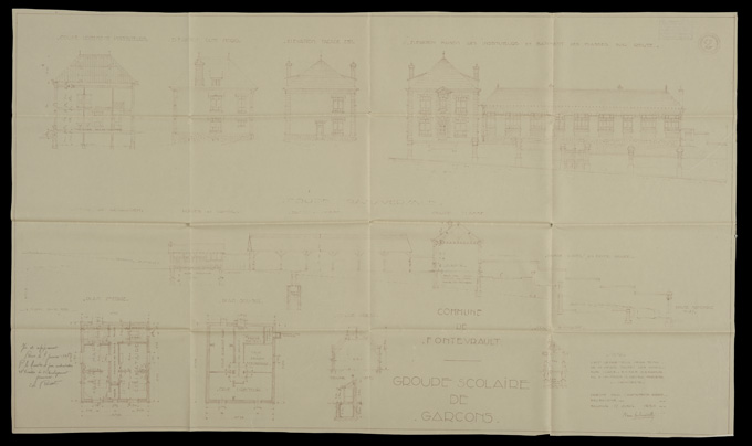 École de garçons, actuellement école primaire, 49 avenue Rochechouart, Fontevraud-l'Abbaye