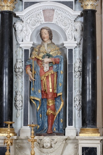 Statue : saint Louis dit le Grand Condé - Église paroissiale et prieurale Notre-Dame, Saulges