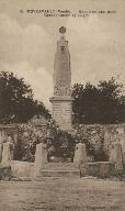 Le monument aux morts sur une carte postale peu après son inauguration.
