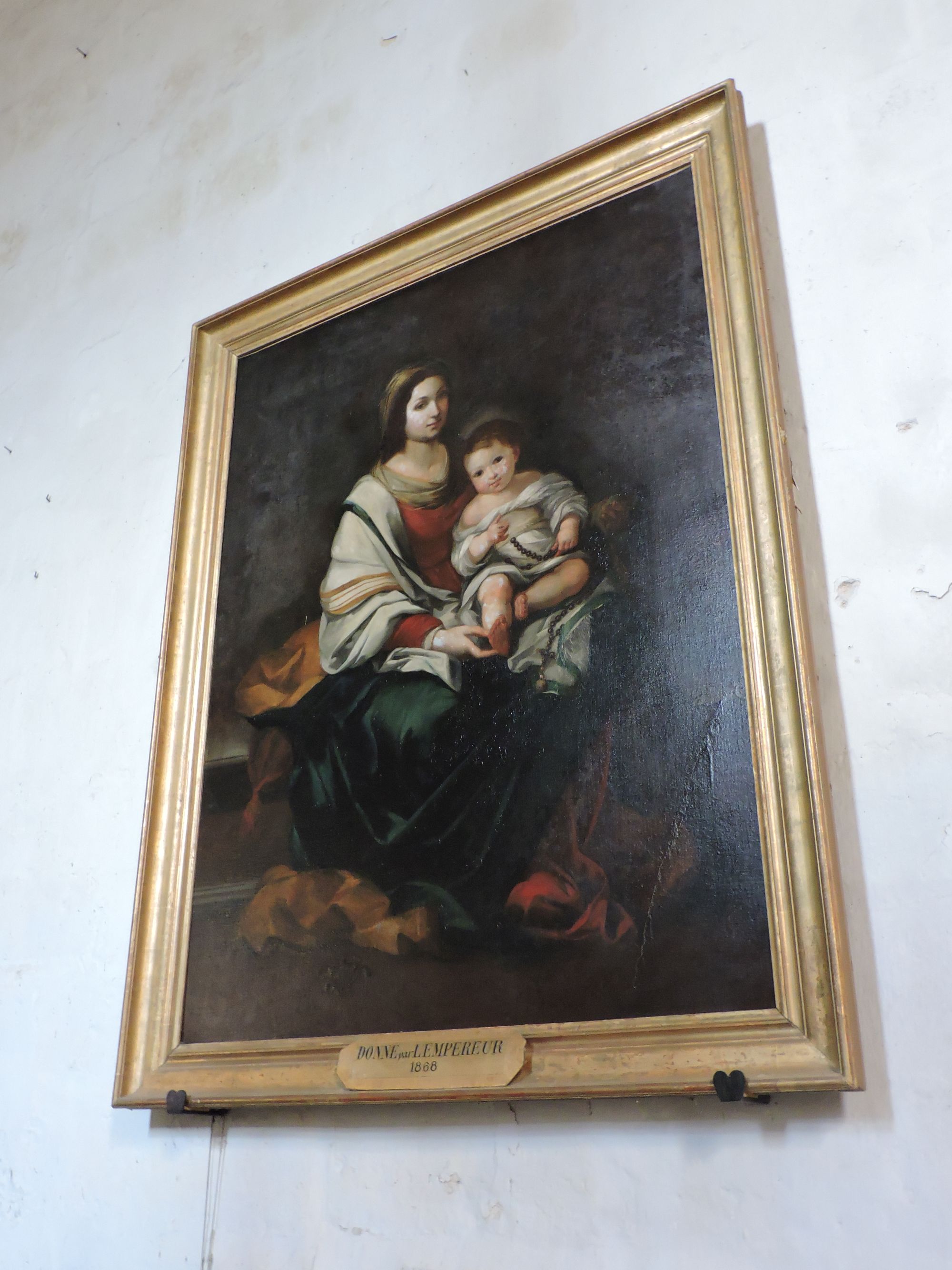 Tableau : Vierge à l'Enfant ou VIerge du Rosaire