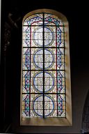 Ensemble de 2 verrières décoratives (baies 1 et 2) - Église paroissiale Saint-Gervais, La Bazouge-de-Chémeré