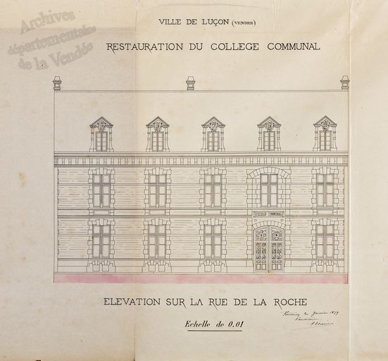 Hôtel de la Bruère, puis collège,  21-23 rue du Docteur-Pabœuf
