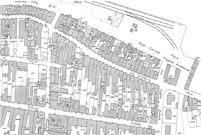 Îlot 7, rue du Général-De-Gaulle ; rue Pasteur ; rue Pierre-Jubau ; rue Eugène-Durand, Paimbœuf