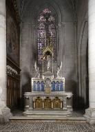 Autel, tabernacle, retable de la Vierge