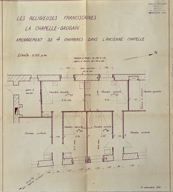 Couvent de sœurs franciscaines Servantes de Marie et hospice-maison de retraite, actuellement maisons ; maison avec chambres d'hôtes, 1 à 5 rue du Tusson