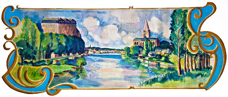 Peinture monumentale "paysages autour de Parcé-sur-Sarthe"