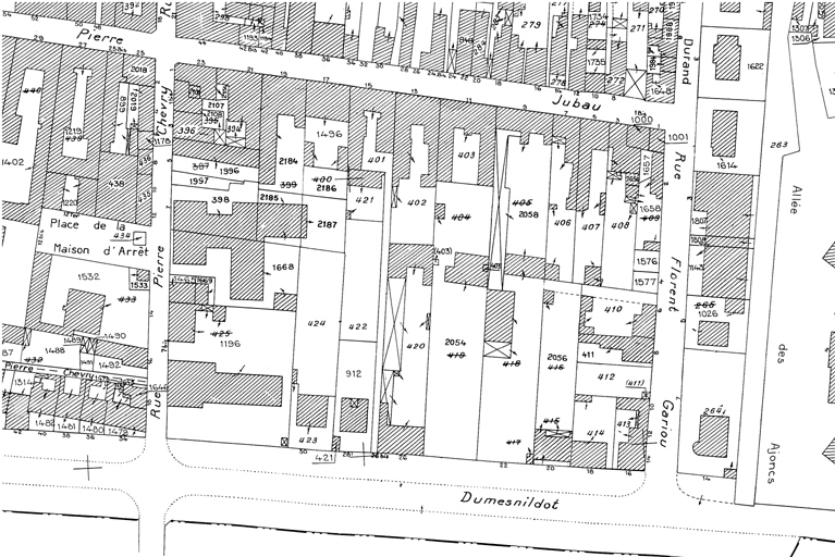 Lotissement concerté, 1 à 35 rue Pierre-Jubau ; 2 à 12 rue Pierre-Chevry ; 1 à 7 rue Pierre-Chevry, Paimbœuf