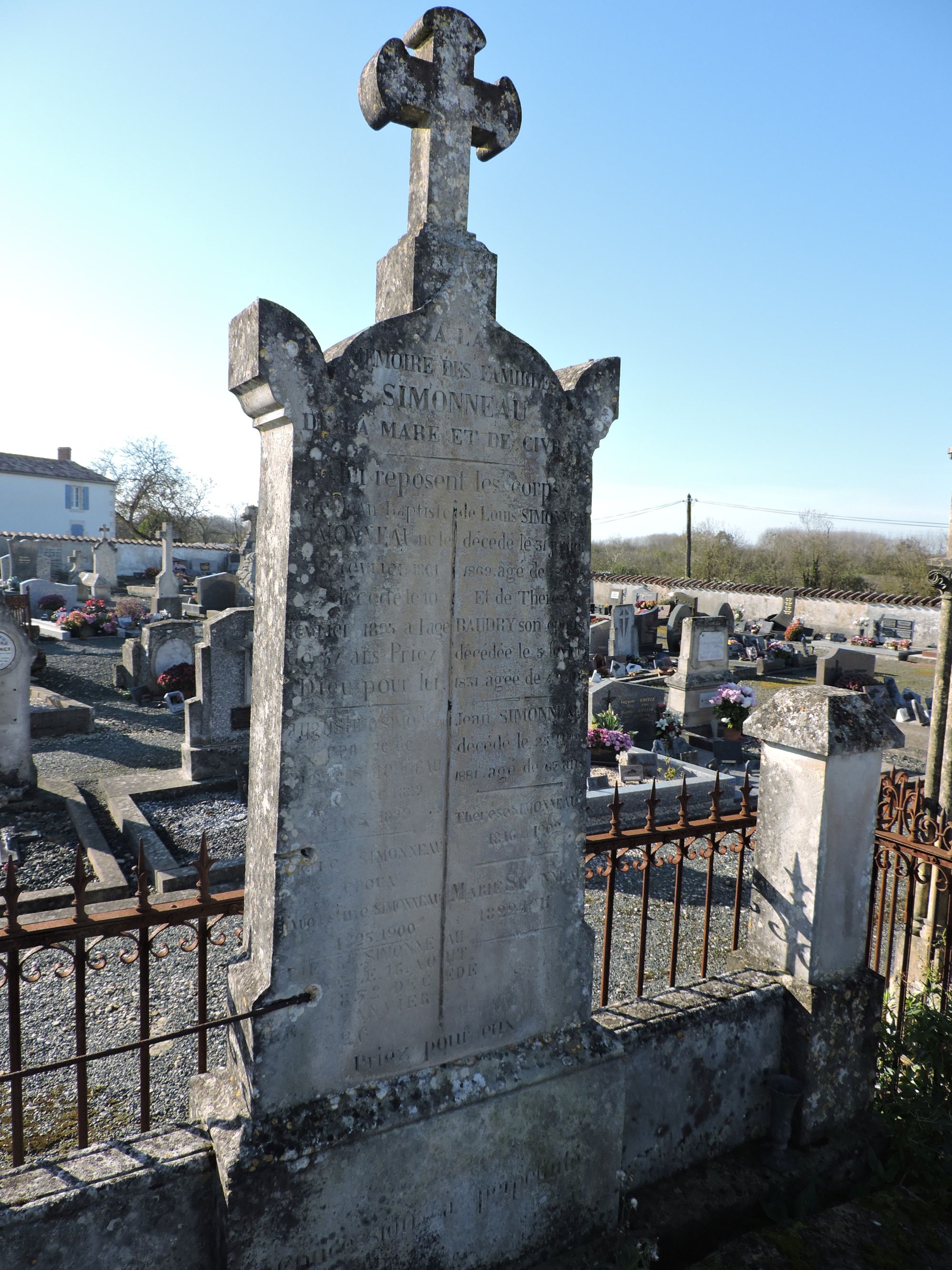 Tombeau de la famille Simonneau-Simonneau-Baudry