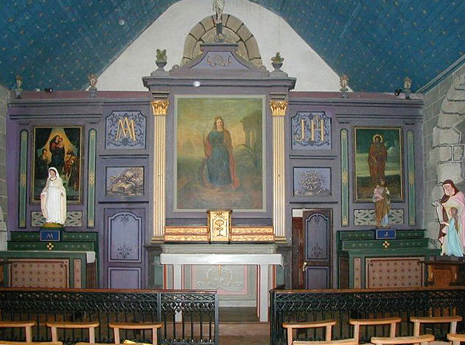 Ensemble de 3 autels : de Notre-Dame du Rosaire, de sainte Catherine et de saint Pierre