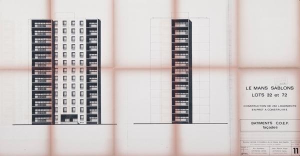 Immeubles et maisons individuelles du quartier des Sablons