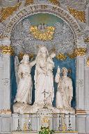 Groupe sculpté : la Vierge à l'Enfant accompagnée d'un ange et de saint Joseph - Église Notre-Dame-de-l'Assomption, La Rouaudière