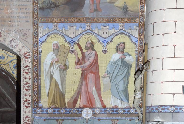 Peintures monumentales : vie du Christ, Trinité, litanie des saints, saint Raymond Nonnat rachète un captif