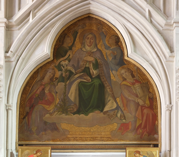 Autel de sainte Anne : autel, tabernacle, tableau