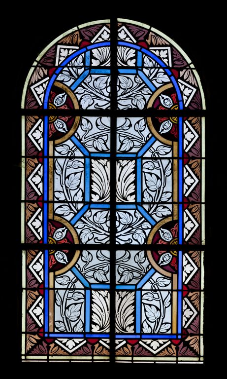 Ensemble de 7 verrières décoratives (baies 1 à 6 et 8) - Église paroissiale Saint-Pierre-et-Saint-Paul, Le Horps