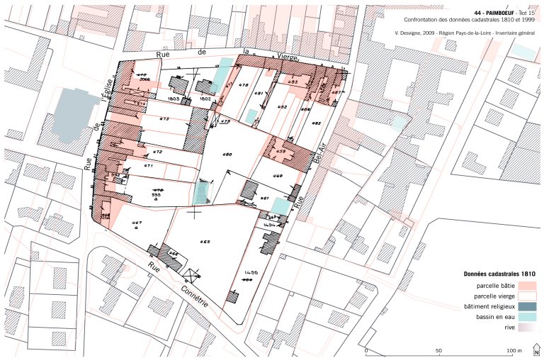 Îlot 15, rue de l' Eglise  ;  rue de la Vierge  ;  rue de Bel-Air  ;  rue de la Connetrie, Paimbœuf