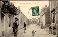 Rue Saint-Jean (actuelle rue du Docteur-René-Salmon). Carte postale postée en 1908.