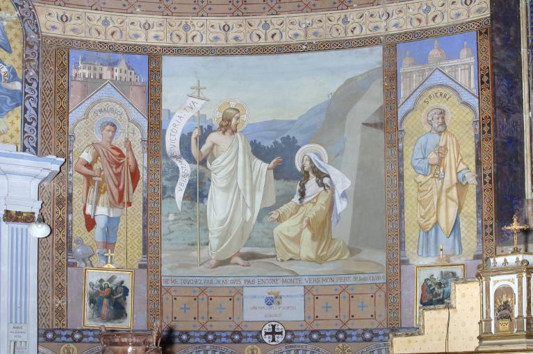 Peintures monumentales : vie du Christ, Trinité, litanie des saints, saint Raymond Nonnat rachète un captif