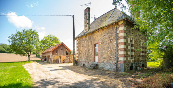 Jardin potager et maison de jardinier