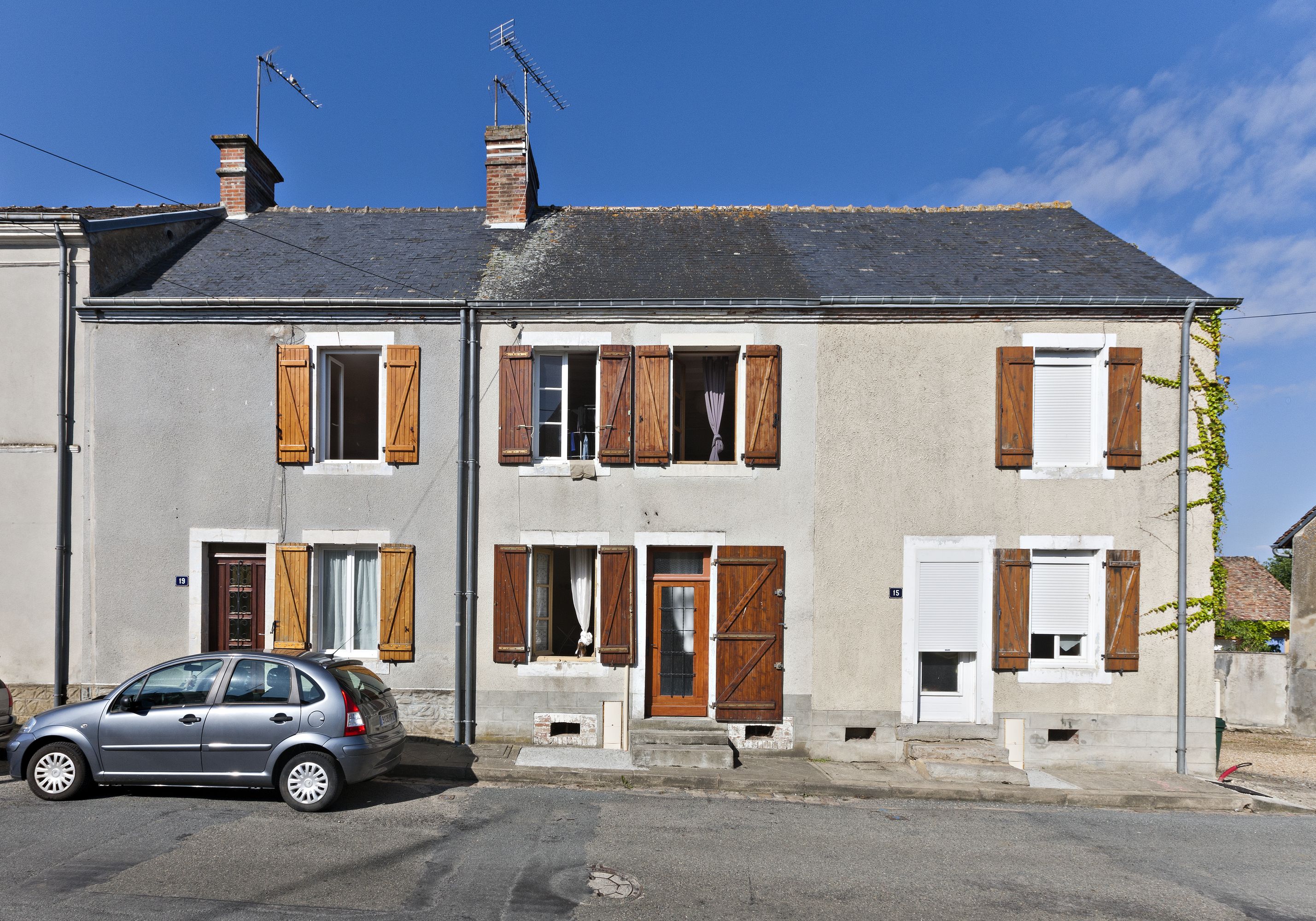 Ensemble de trois maisons 15, 17 et 19 rue Basse