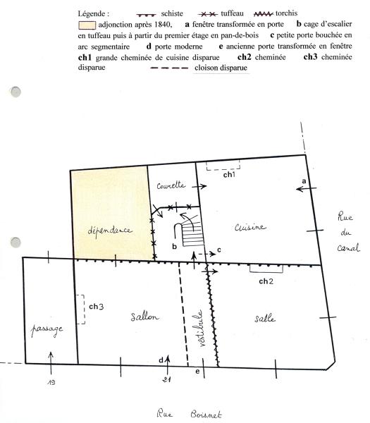 Maison du maître-charpentier Pierre Launay, 19-21 rue Boisnet ; 1 rue du Canal