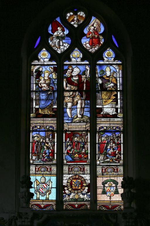 Ensemble des vitraux de l'église Saint-Christophe de Pruillé-l'Eguillé