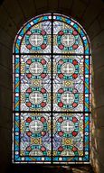 Ensemble de 4 verrières décoratives (baies 1 à 4) - Église paroissiale Saint-Martin, Ambrières-les-Vallées (Cigné)