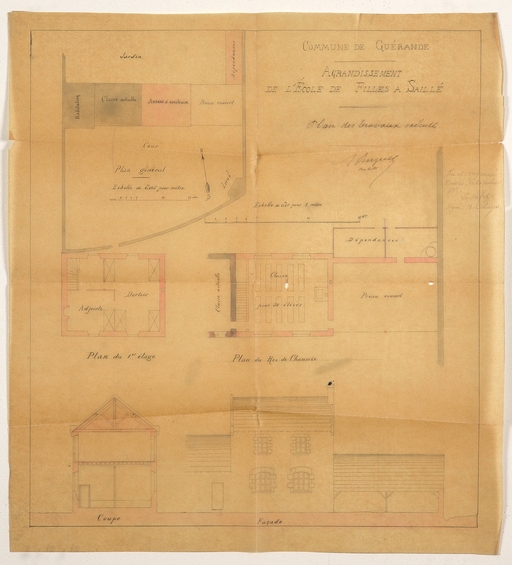 Ancienne école publique de filles, actuellement Établissement et Service d'Aide par le Travail, 37 rue du Ber