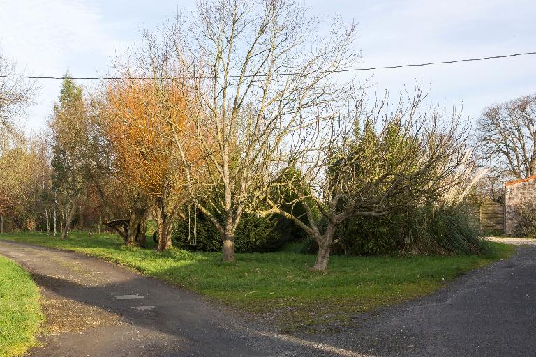 Espace commun avec cabane dans un arbre et balançoire artisanales à la Vesselière (Saint-Hilaire-de-Clisson), ZB01-181, cadastre 2018.