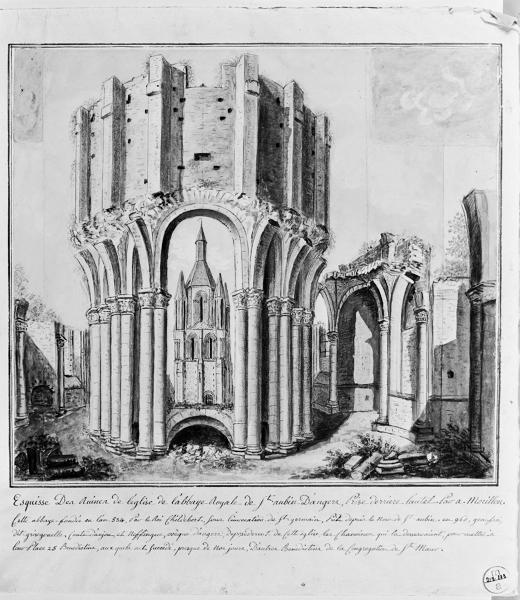 Abbaye de bénédictins puis de mauristes, dite abbaye Saint-Aubin, actuellement hôtel du Département et préfecture de Maine-et-Loire