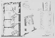 Plan, coupe, détails de l'escalier, J. Bourneuf, 2003.