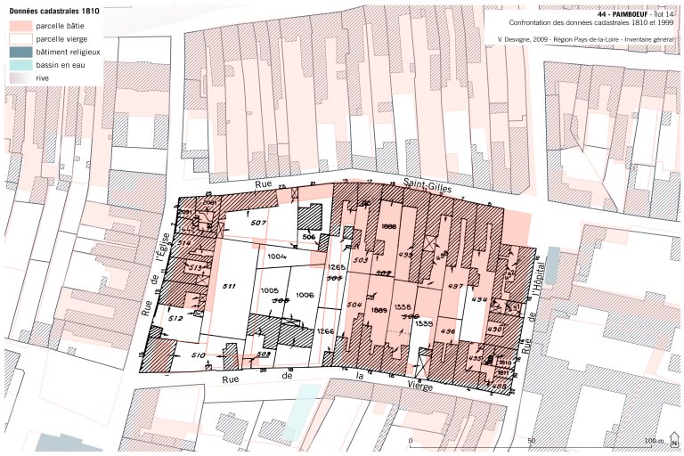 Îlot 14, 5 à 15 rue de l' Eglise ; 2 à 20 rue de la Vierge ; 10 à 22 rue de l' Hôpital ; 5 à 25 rue Saint-Gilles, Paimbœuf