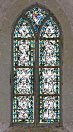 Ensemble de 8 verrières décoratives (baies 1 à 8) - Église paroissiale Notre-Dame-de-l'Assomption, La Rouaudière