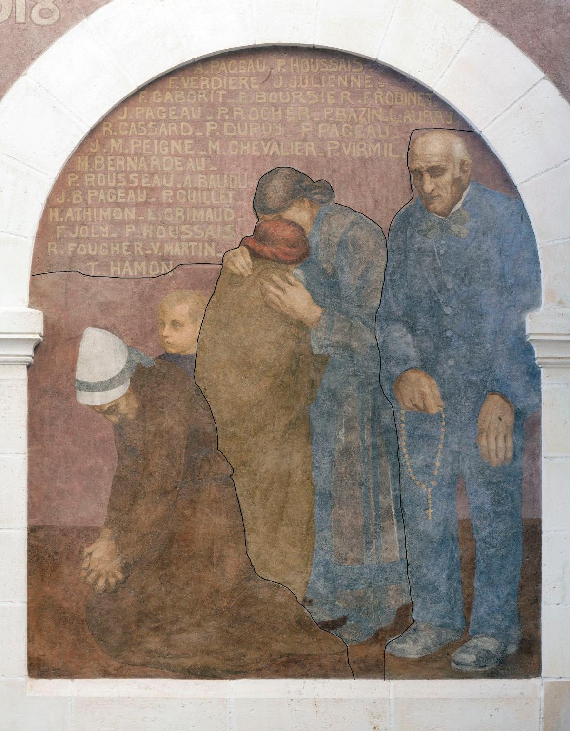 Monument aux morts, église paroissiale Saint-Martin, Le Cellier