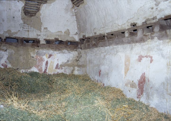 Peinture monumentale : Charité de saint Martin, saint évêque ; Stigmatisation de saint François d'Assise - le Petit-Valtro, Saulges