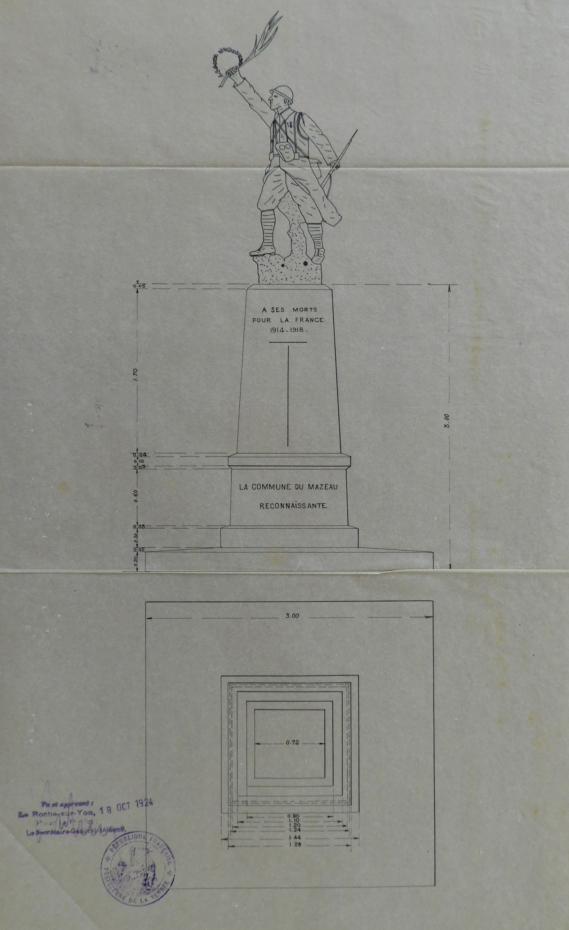 Monument aux morts, impasse de l'Ouche