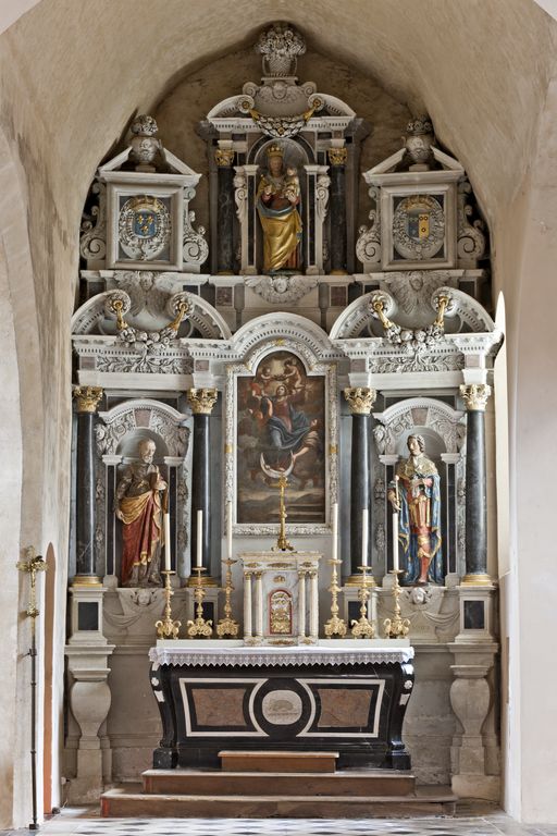 Retable du maître-autel - Église paroissiale et prieurale Notre-Dame, Saulges