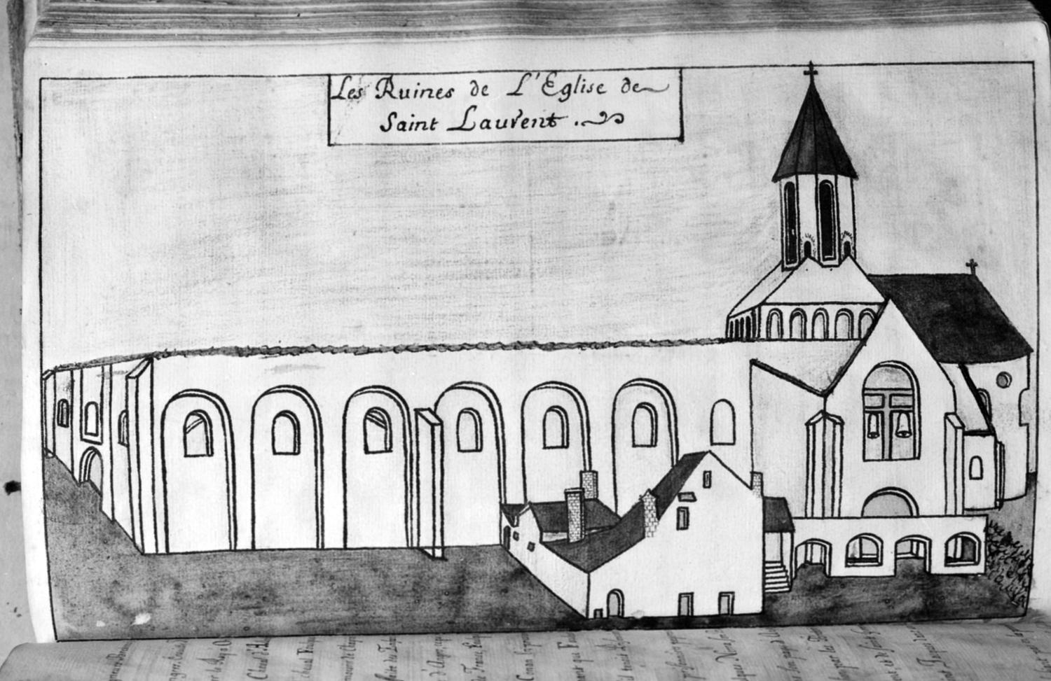 Eglise cimetériale Saint-Laurent, actuellement entrepôt municipal