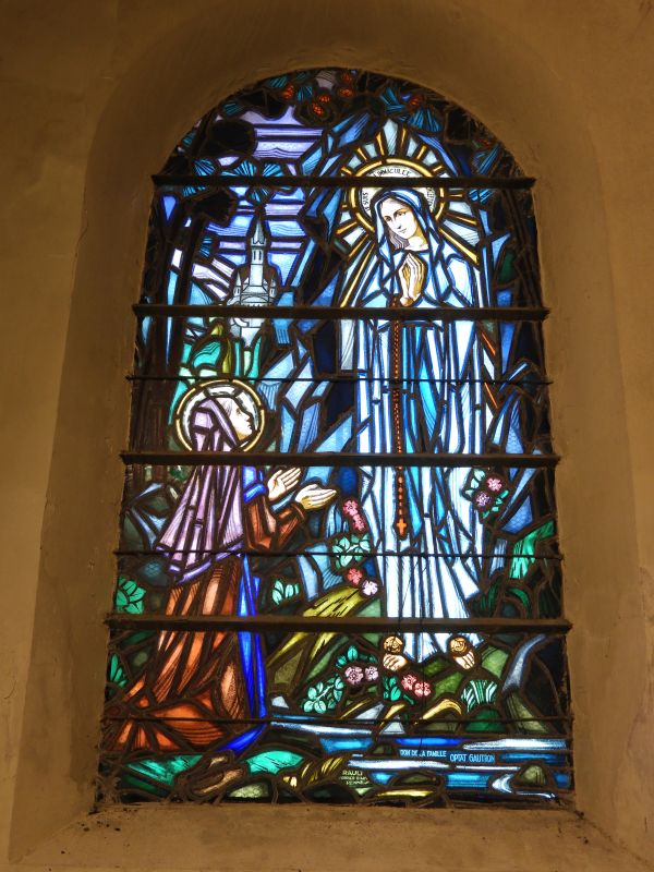 Verrières (2) : apparition de la Vierge à sainte Bernadette de Lourdes ; apparition du Sacré Coeur de Jésus à sainte Marguerite-Marie Alacocque