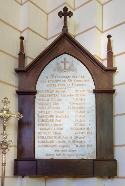 Tableau commémoratif des morts de la guerre 1914-1918